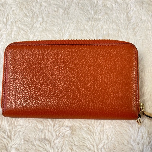 Michael Kors Poppy Orange Leather Hamilton Satchel  with matching wallet - Picture 12 of 16